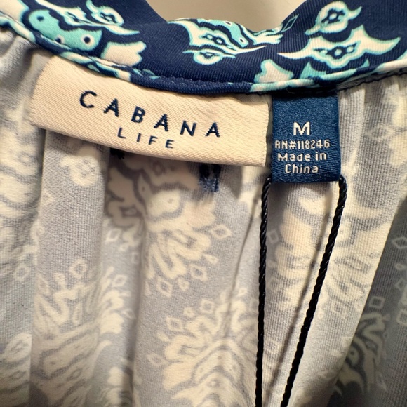 NWT Cabana Life Smock Waist Navy & Teal Maxi Dress - Picture 4 of 6